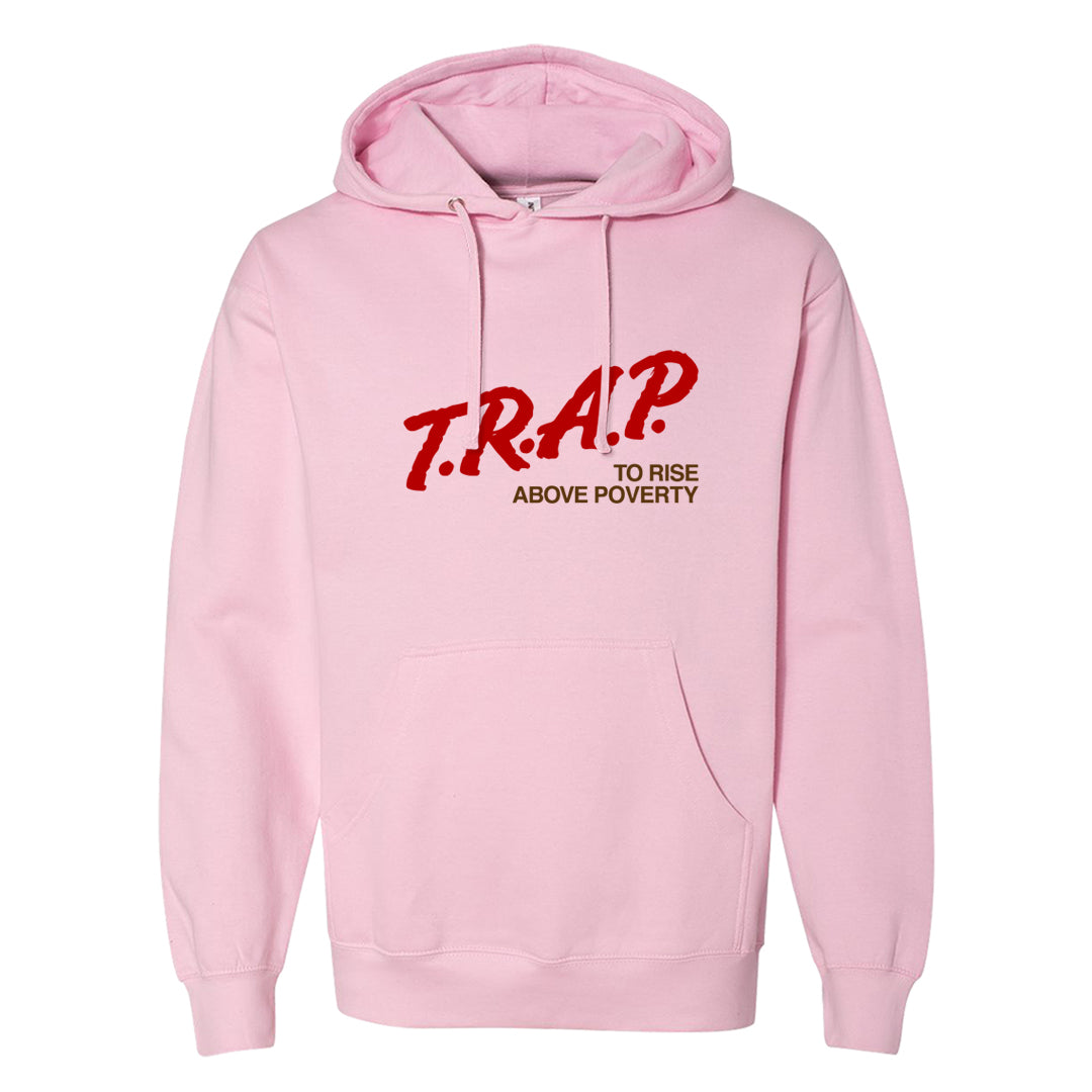 Bacon Low Dunks Hoodie | Trap To Rise Above Poverty, Light Pink