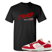 Bacon Low Dunks T Shirt | Trap To Rise Above Poverty, Black