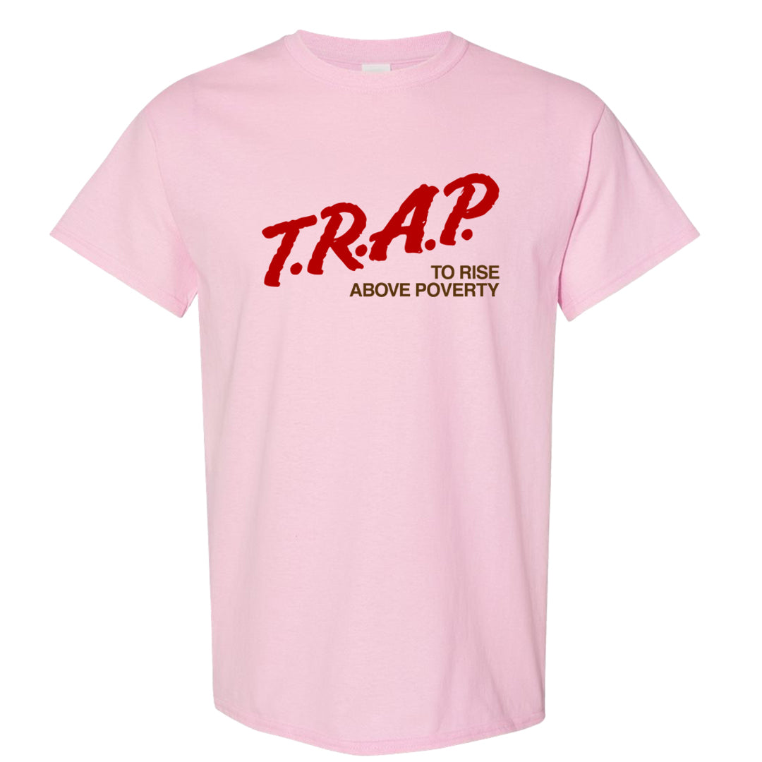 Bacon Low Dunks T Shirt | Trap To Rise Above Poverty, Light Pink