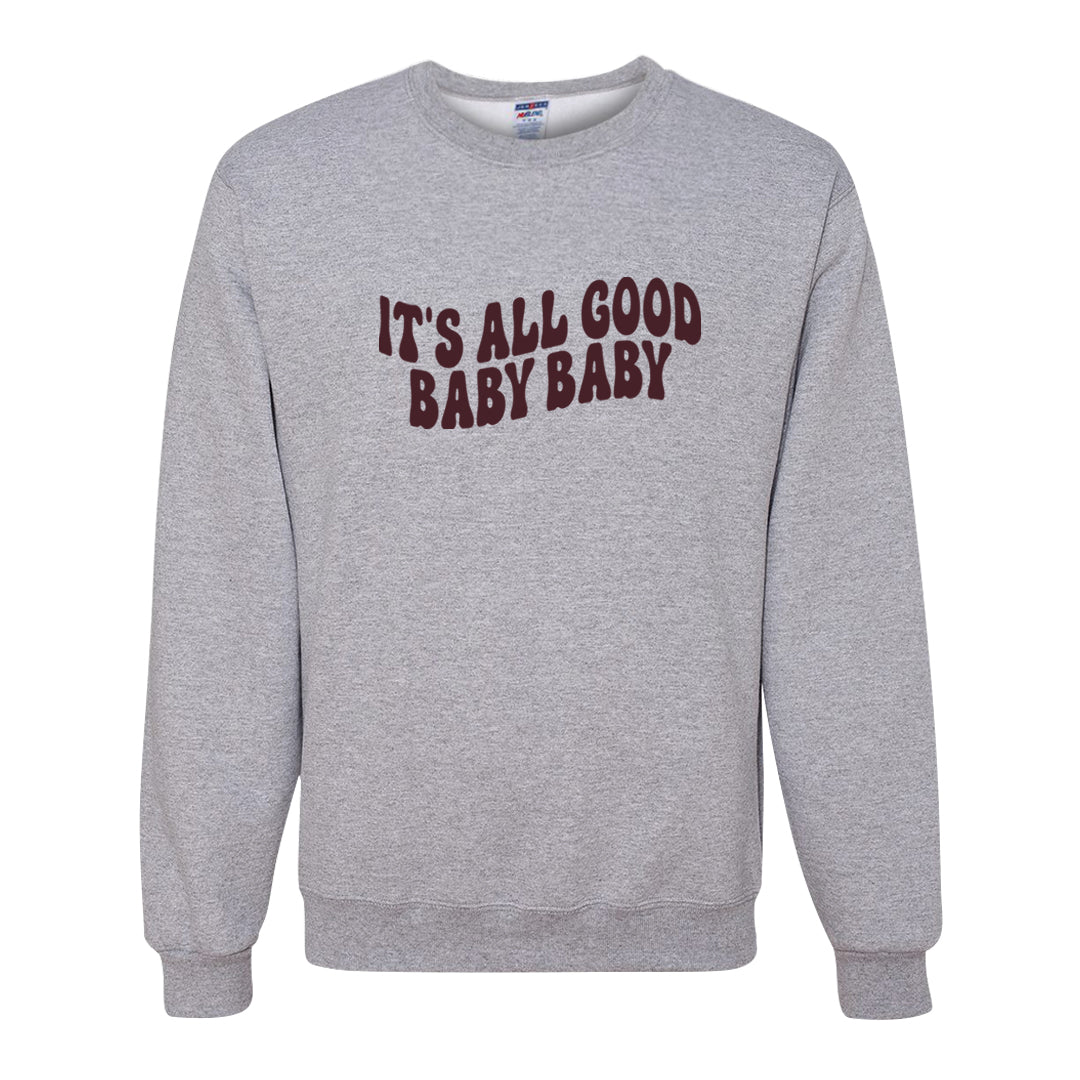 Burgundy Crush Low Dunks Crewneck Sweatshirt | All Good Baby, Ash