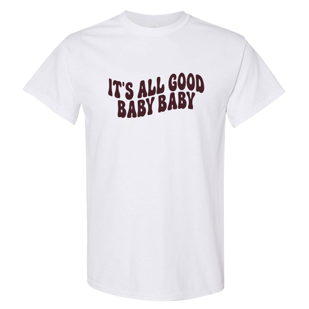 Burgundy Crush Low Dunks T Shirt | All Good Baby, White