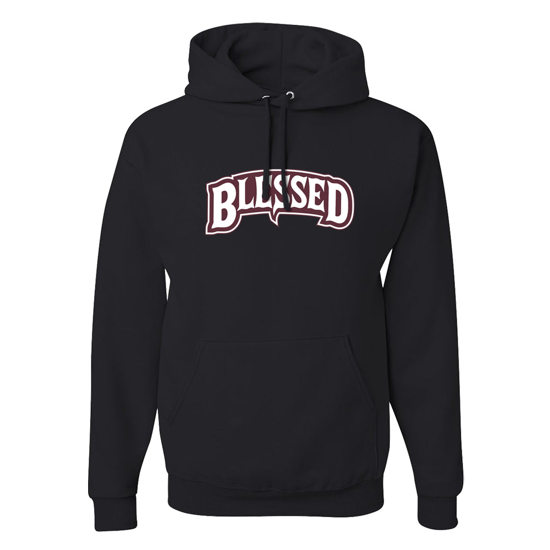 Burgundy Crush Low Dunks Hoodie | Blessed Arch, Black