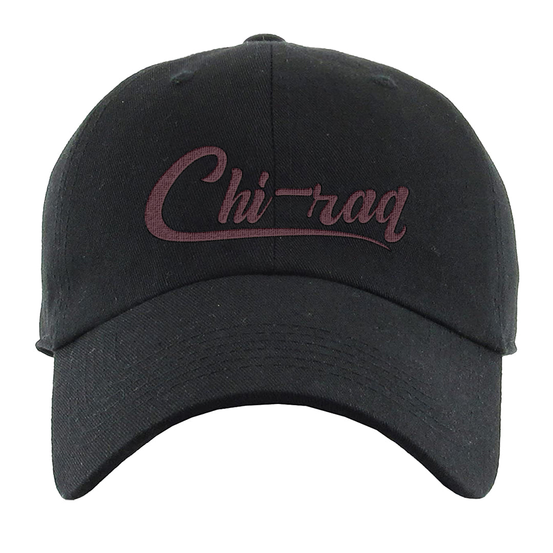 Burgundy Crush Low Dunks Dad Hat | Chiraq, Black