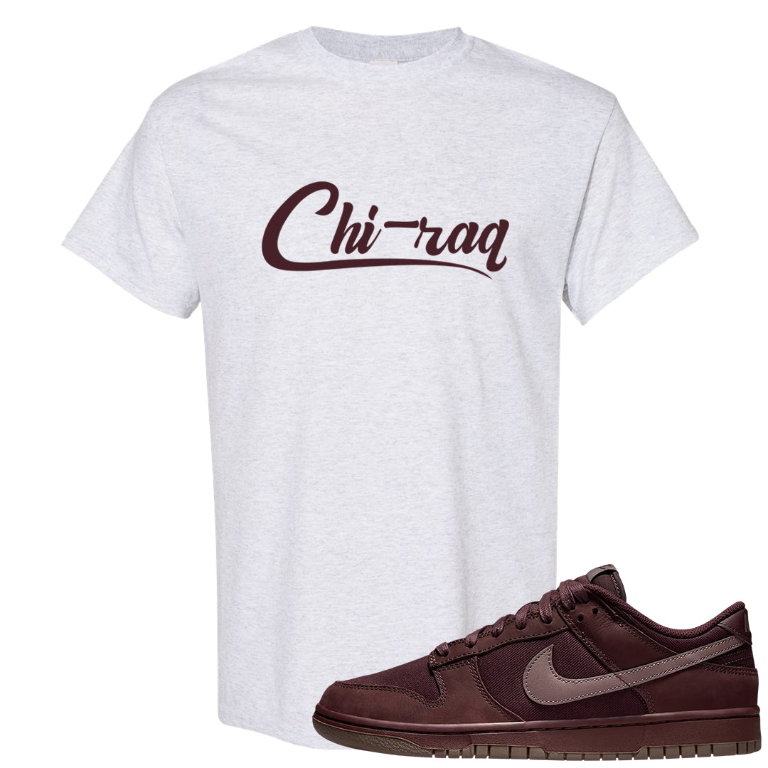 Burgundy Crush Low Dunks T Shirt | Chiraq, Ash