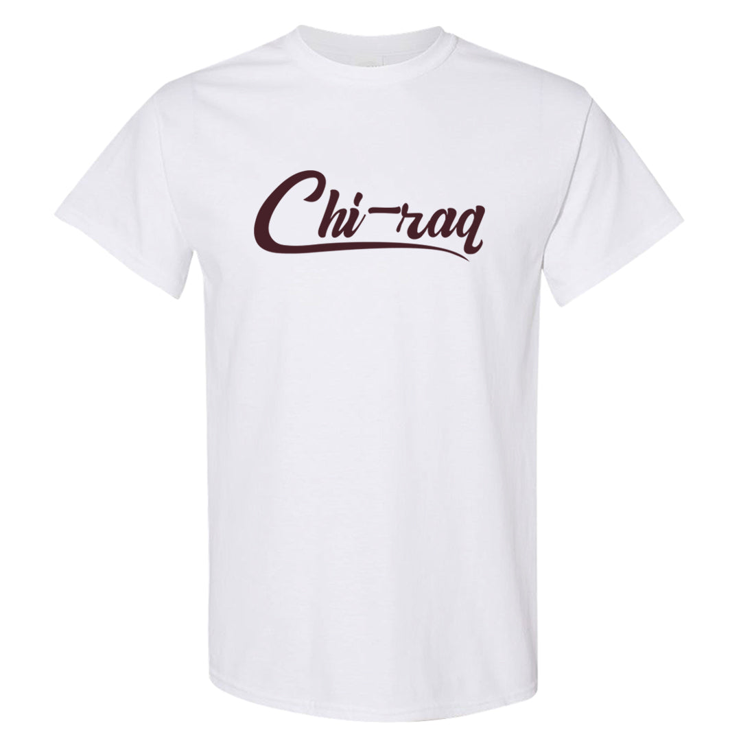 Burgundy Crush Low Dunks T Shirt | Chiraq, White