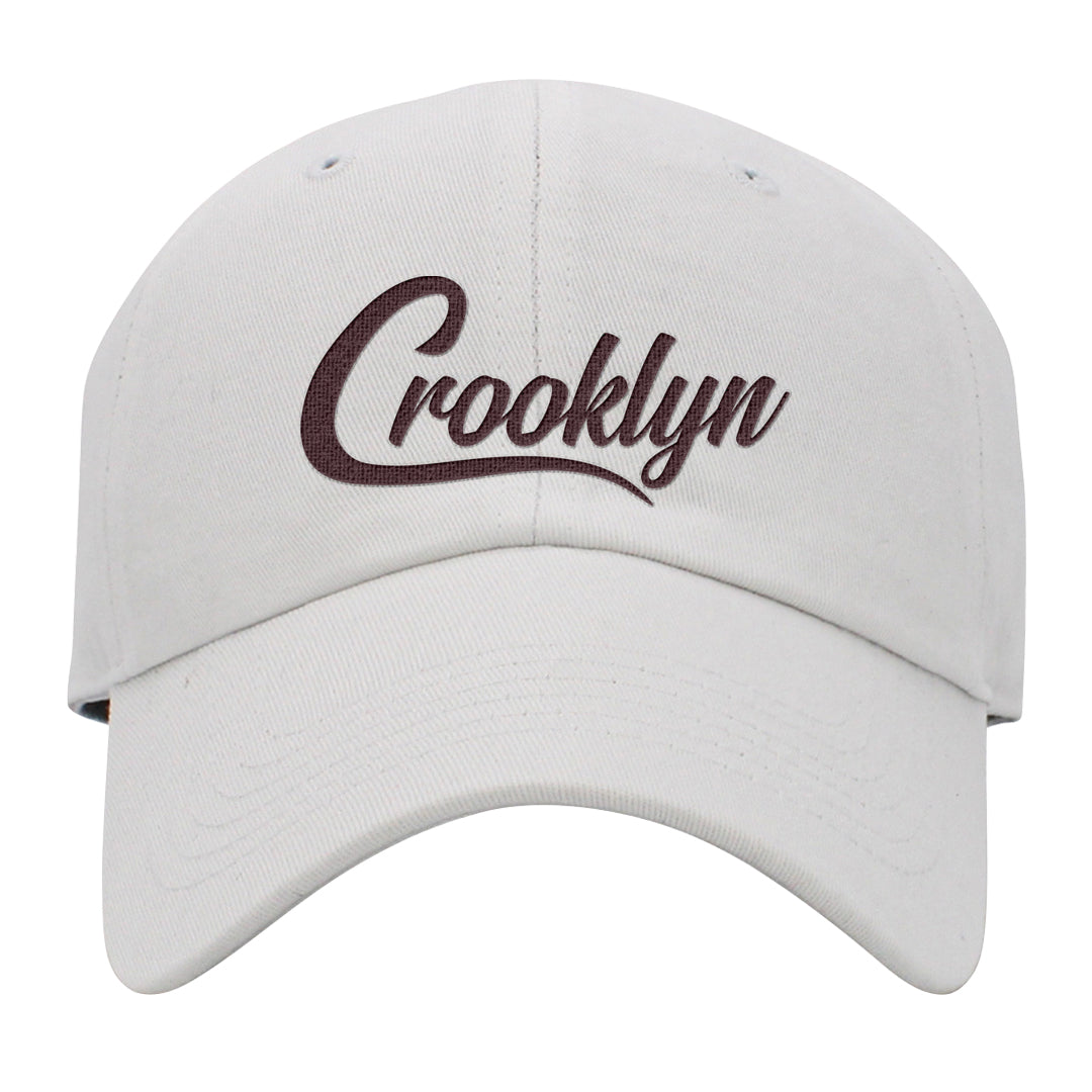 Burgundy Crush Low Dunks Dad Hat | Crooklyn, White