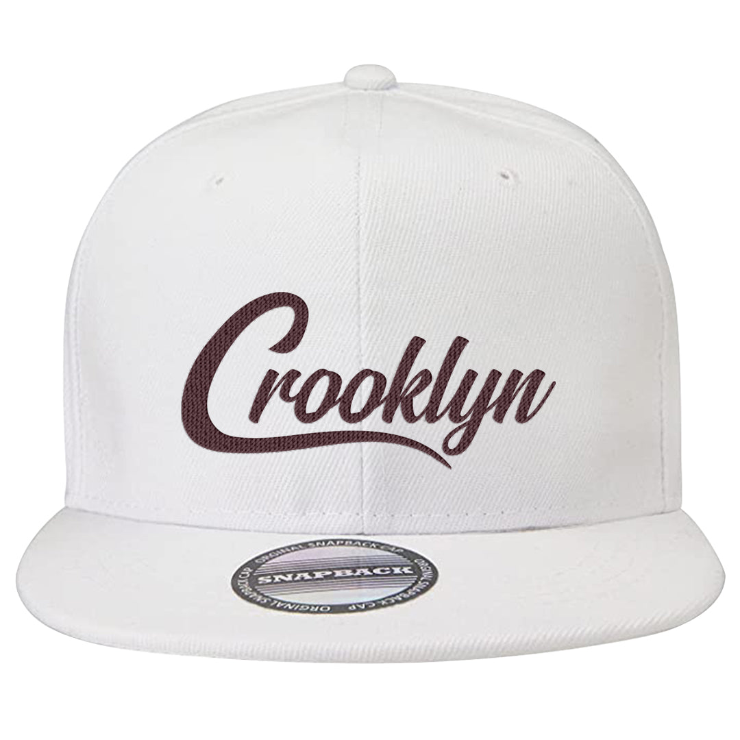Burgundy Crush Low Dunks Snapback Hat | Crooklyn, White