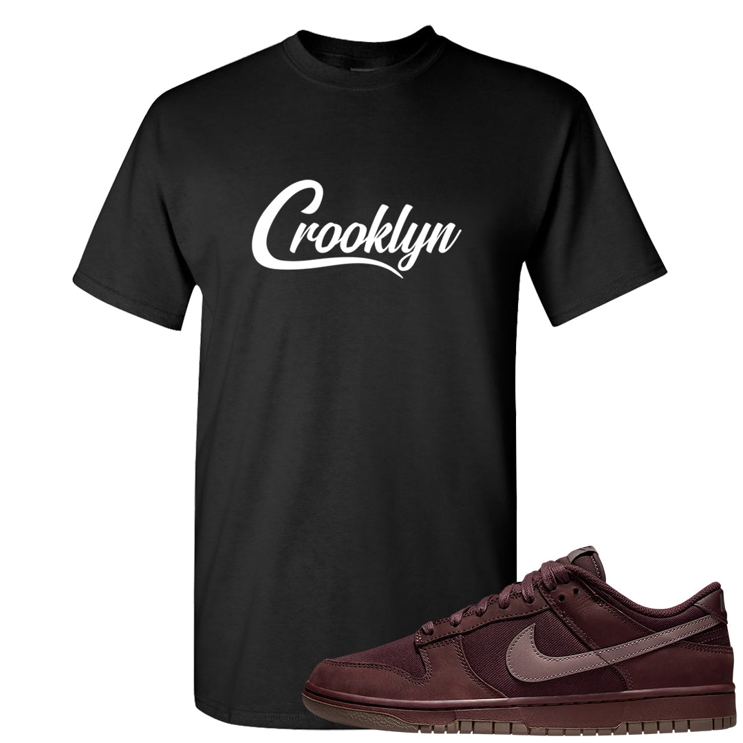 Burgundy Crush Low Dunks T Shirt | Crooklyn, Black