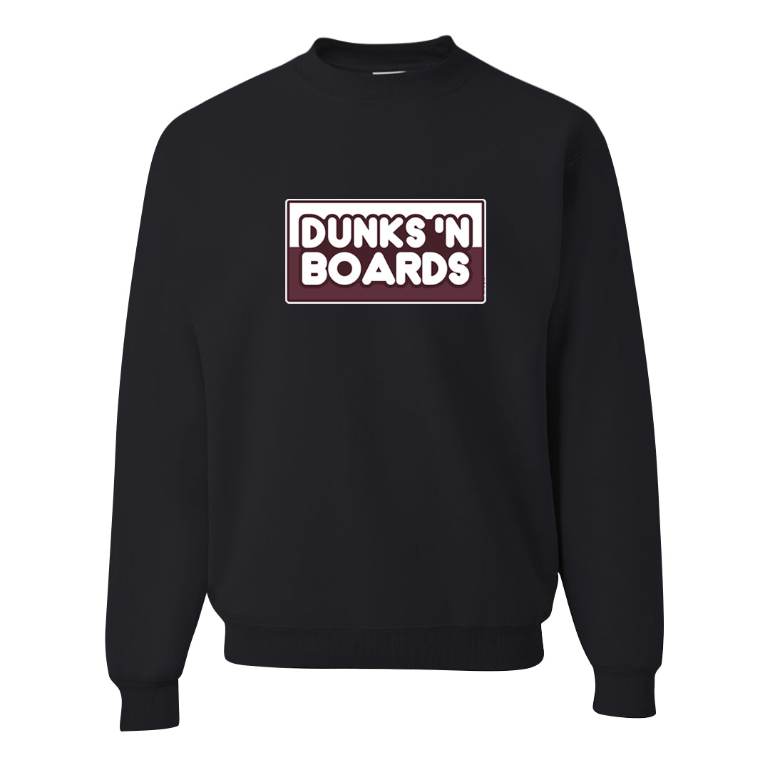 Burgundy Crush Low Dunks Crewneck Sweatshirt | Dunks N Boards, Black