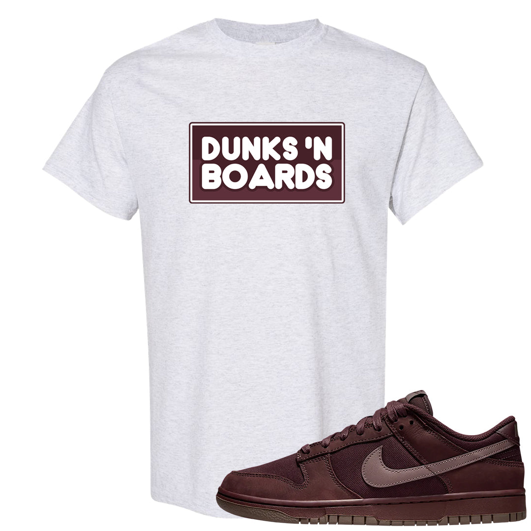 Burgundy Crush Low Dunks T Shirt | Dunks N Boards, Ash