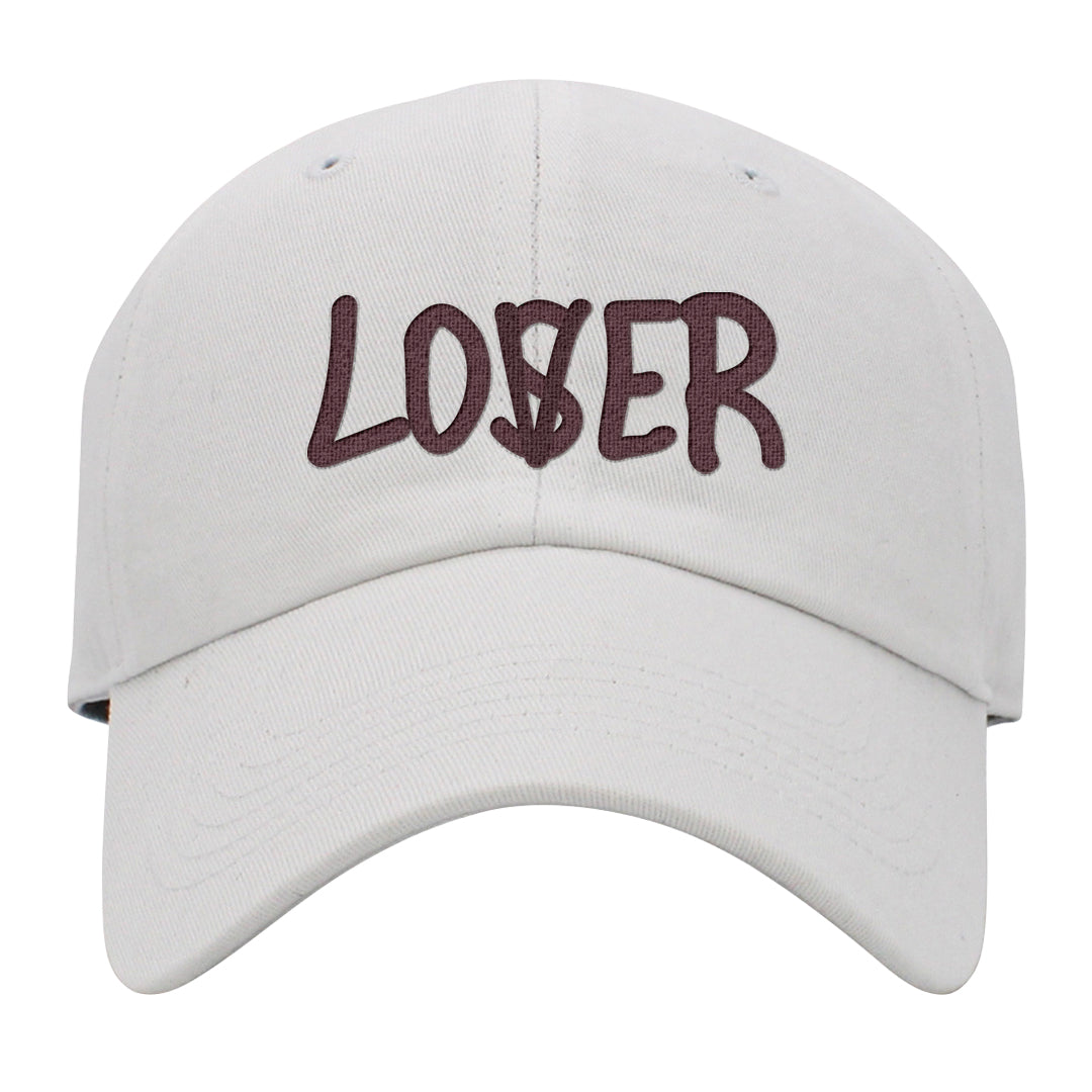 Burgundy Crush Low Dunks Dad Hat | Lover, White