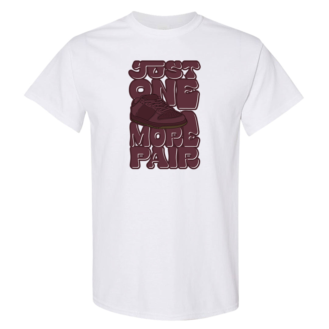 Burgundy Crush Low Dunks T Shirt | One More Pair Dunk, White