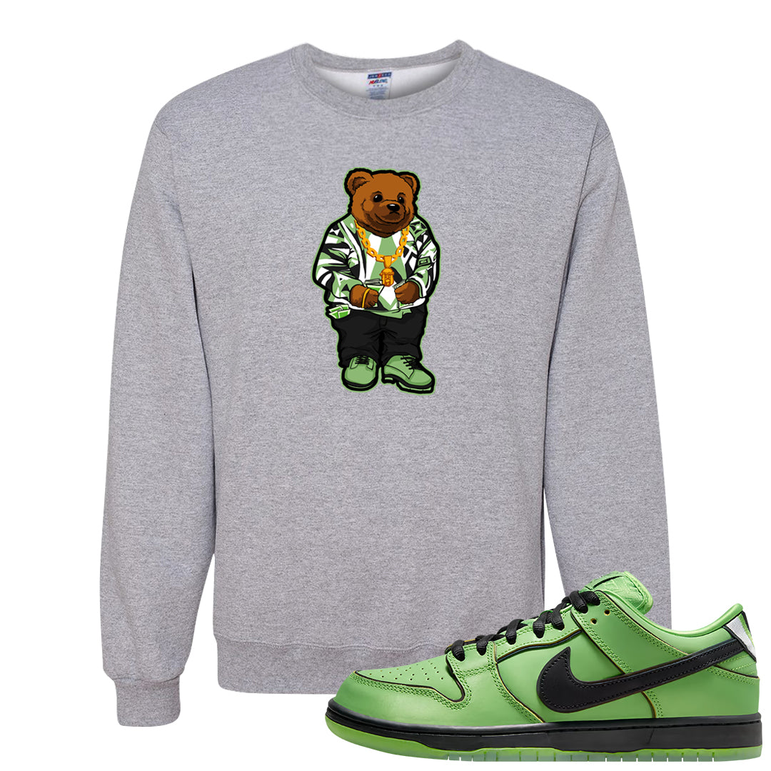 Clad Green Low Dunks Crewneck Sweatshirt | Sweater Bear, Ash