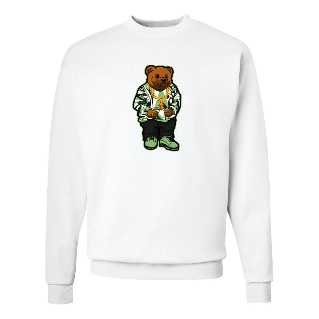 Clad Green Low Dunks Crewneck Sweatshirt | Sweater Bear, White