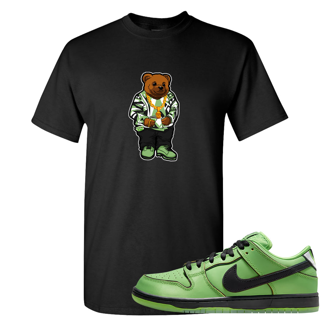Clad Green Low Dunks T Shirt | Sweater Bear, Black