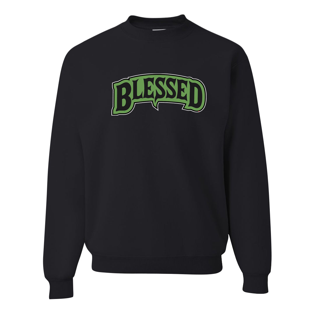 Clad Green Low Dunks Crewneck Sweatshirt | Blessed Arch, Black