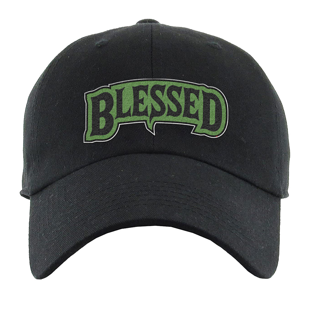 Clad Green Low Dunks Dad Hat | Blessed Arch, Black