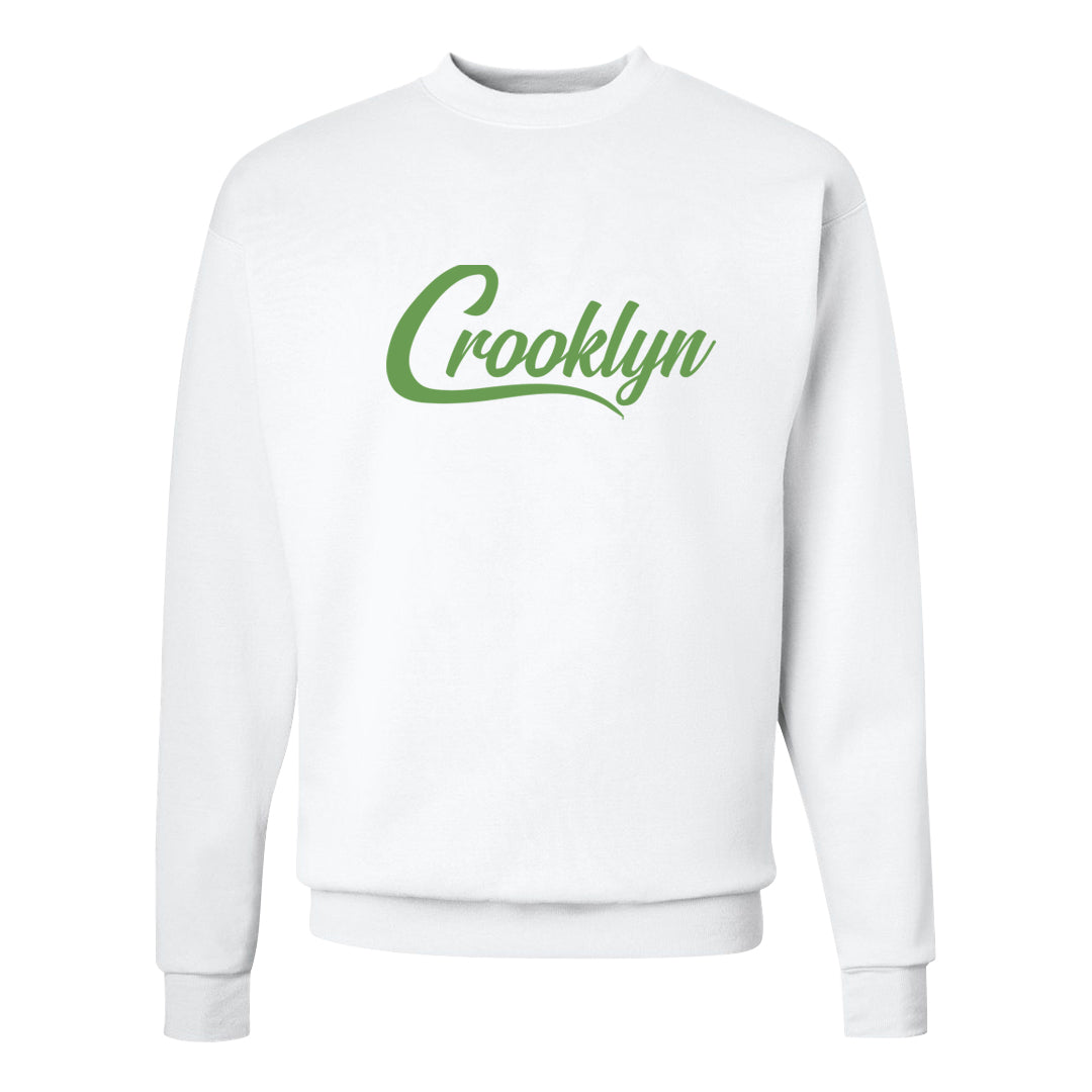 Clad Green Low Dunks Crewneck Sweatshirt | Crooklyn, White