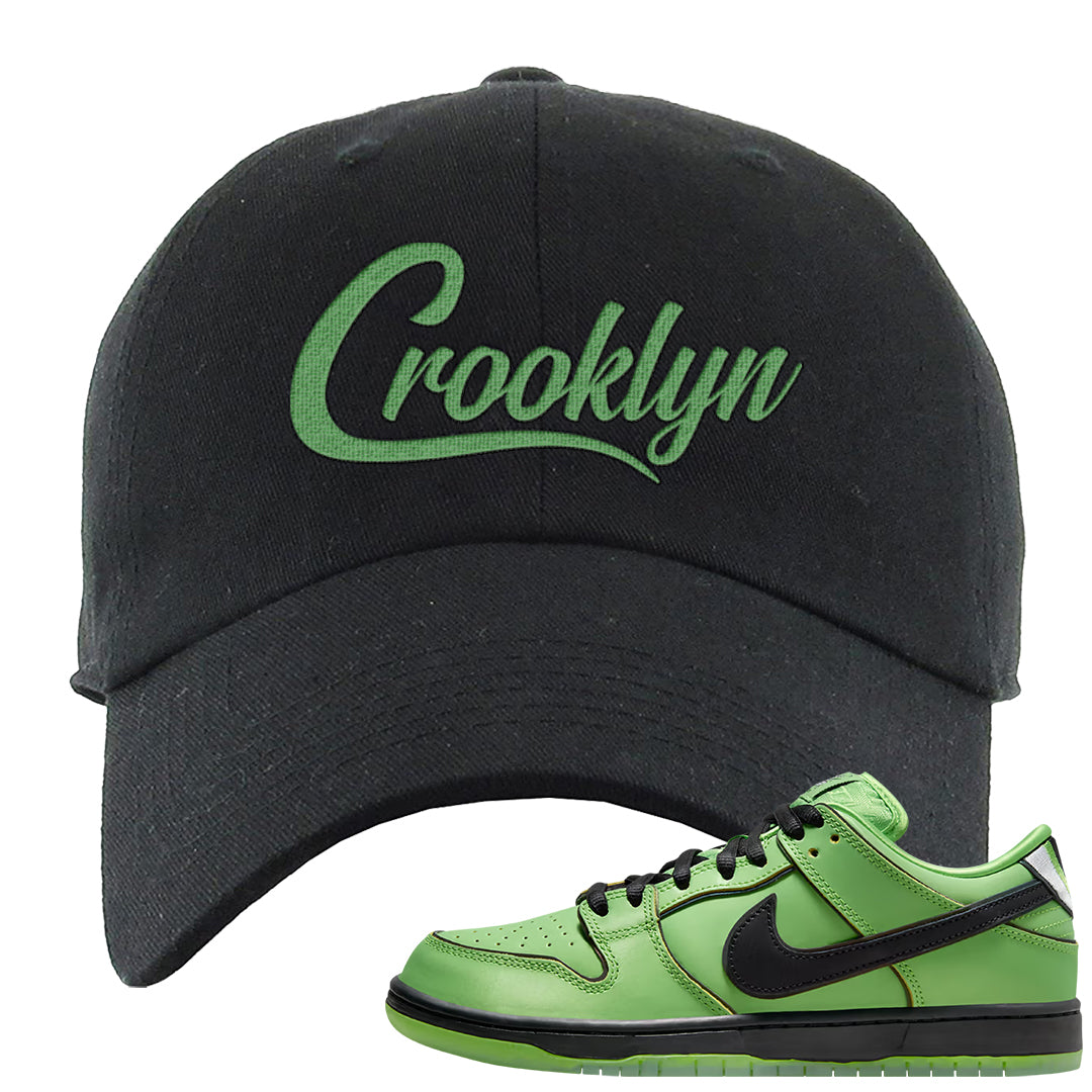 Clad Green Low Dunks Dad Hat | Crooklyn, Black