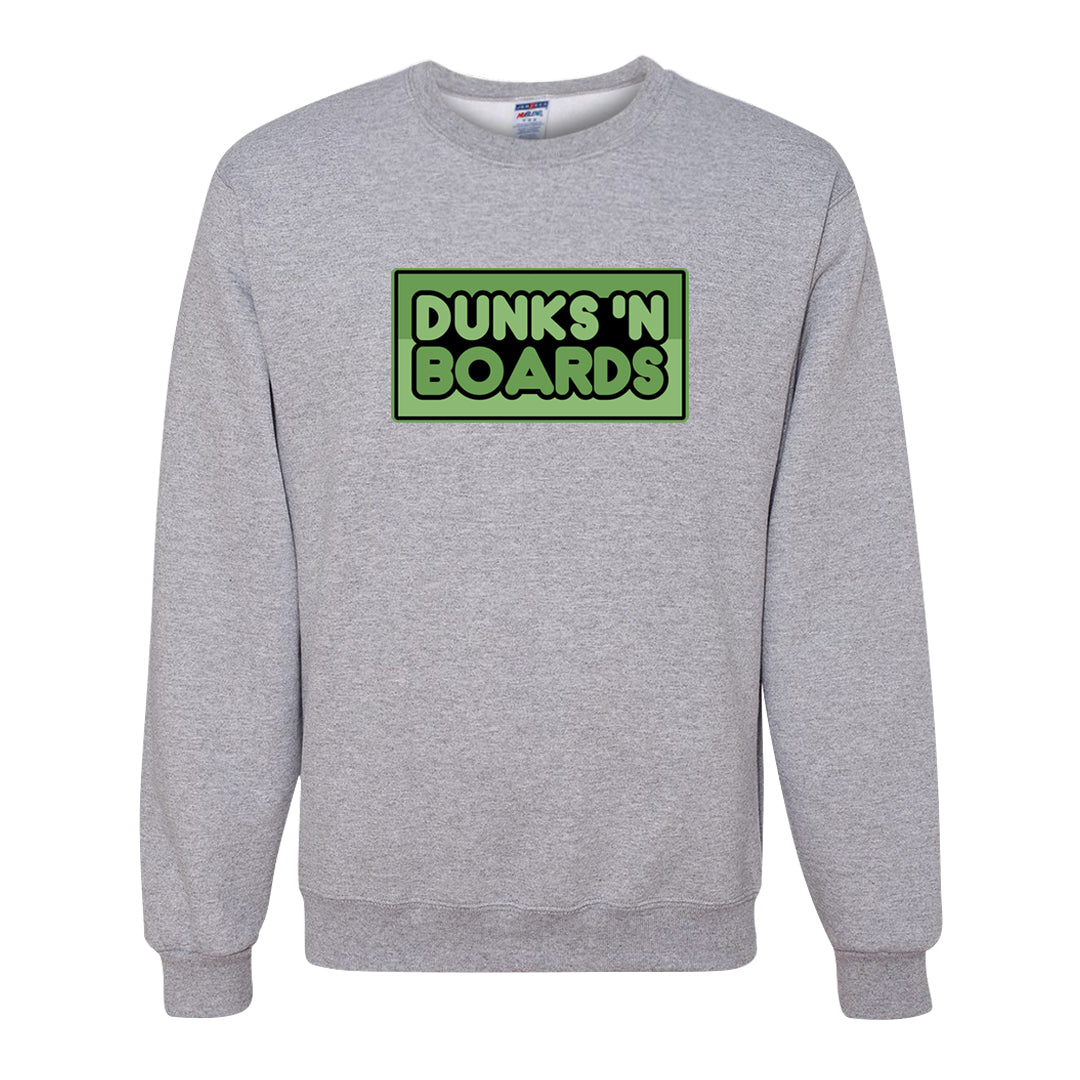 Clad Green Low Dunks Crewneck Sweatshirt | Dunks N Boards, Ash