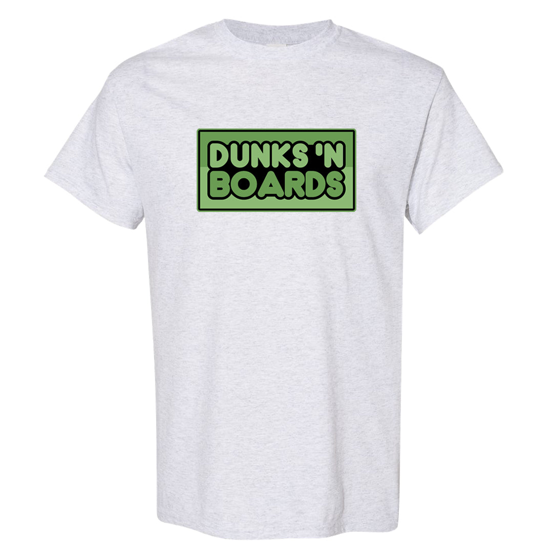 Clad Green Low Dunks T Shirt | Dunks N Boards, Ash