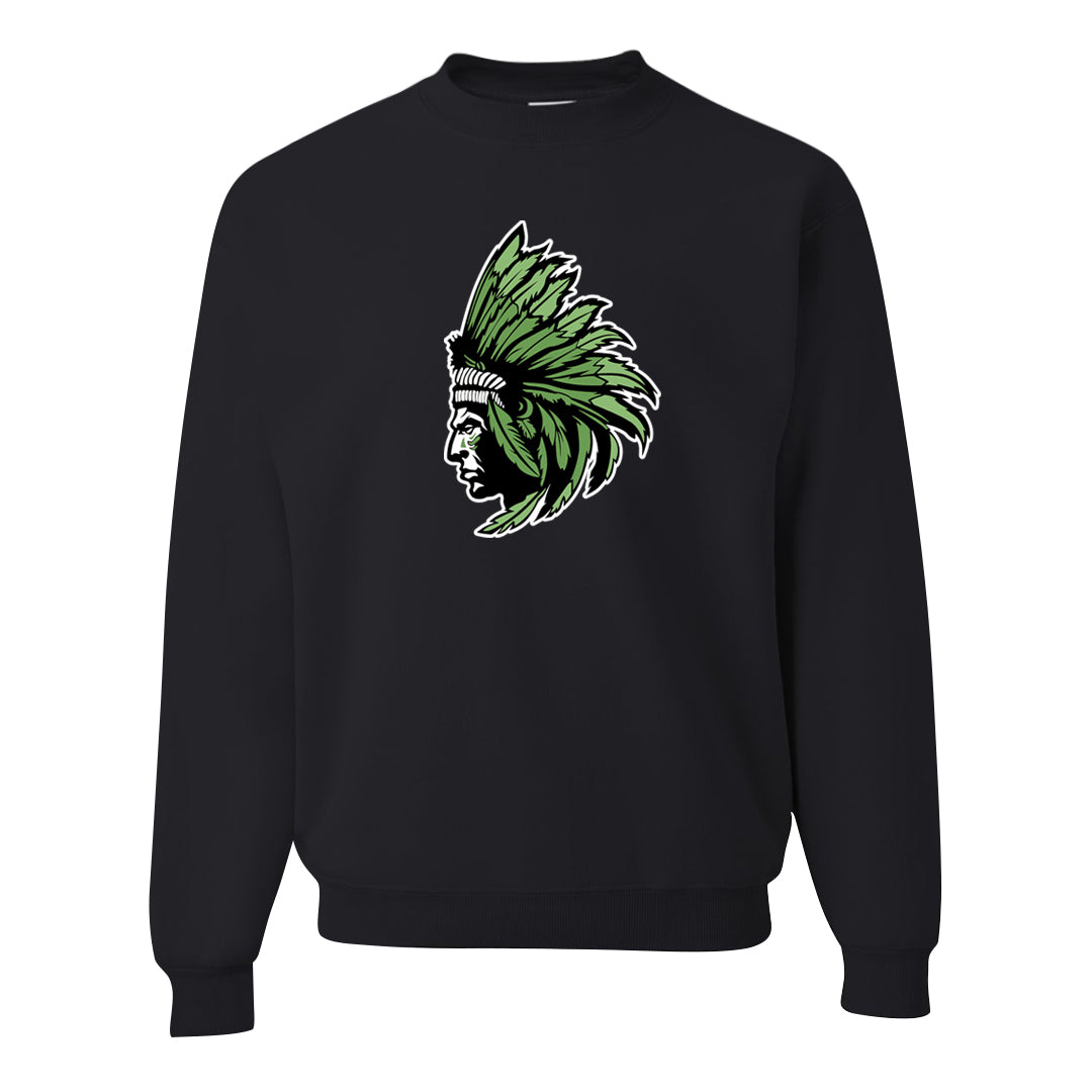 Clad Green Low Dunks Crewneck Sweatshirt | Indian Chief, Black