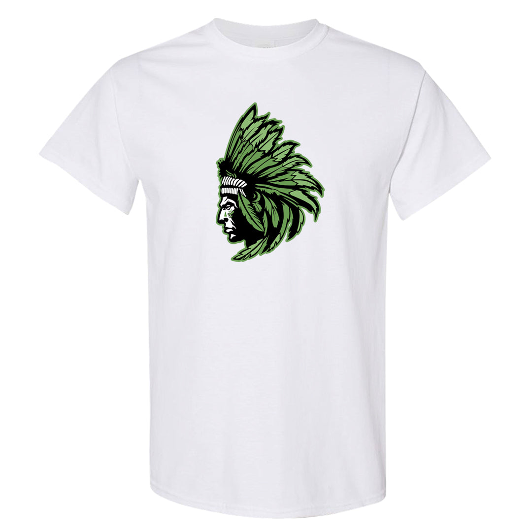 Clad Green Low Dunks T Shirt | Indian Chief, White