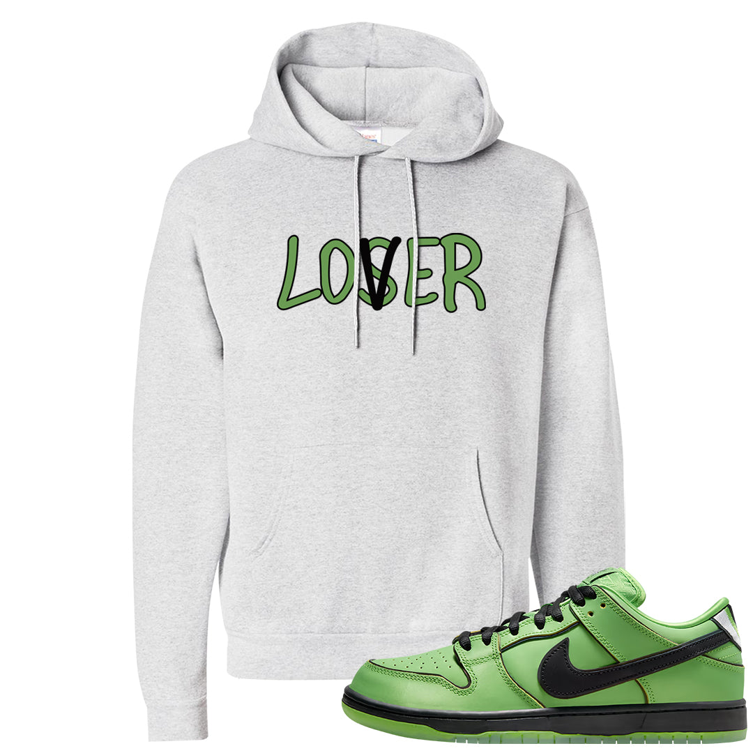 Clad Green Low Dunks Hoodie | Lover, Ash
