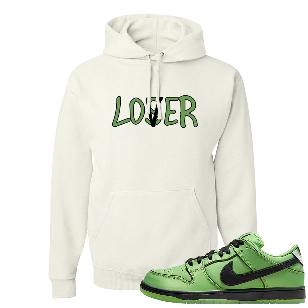Clad Green Low Dunks Hoodie | Lover, White