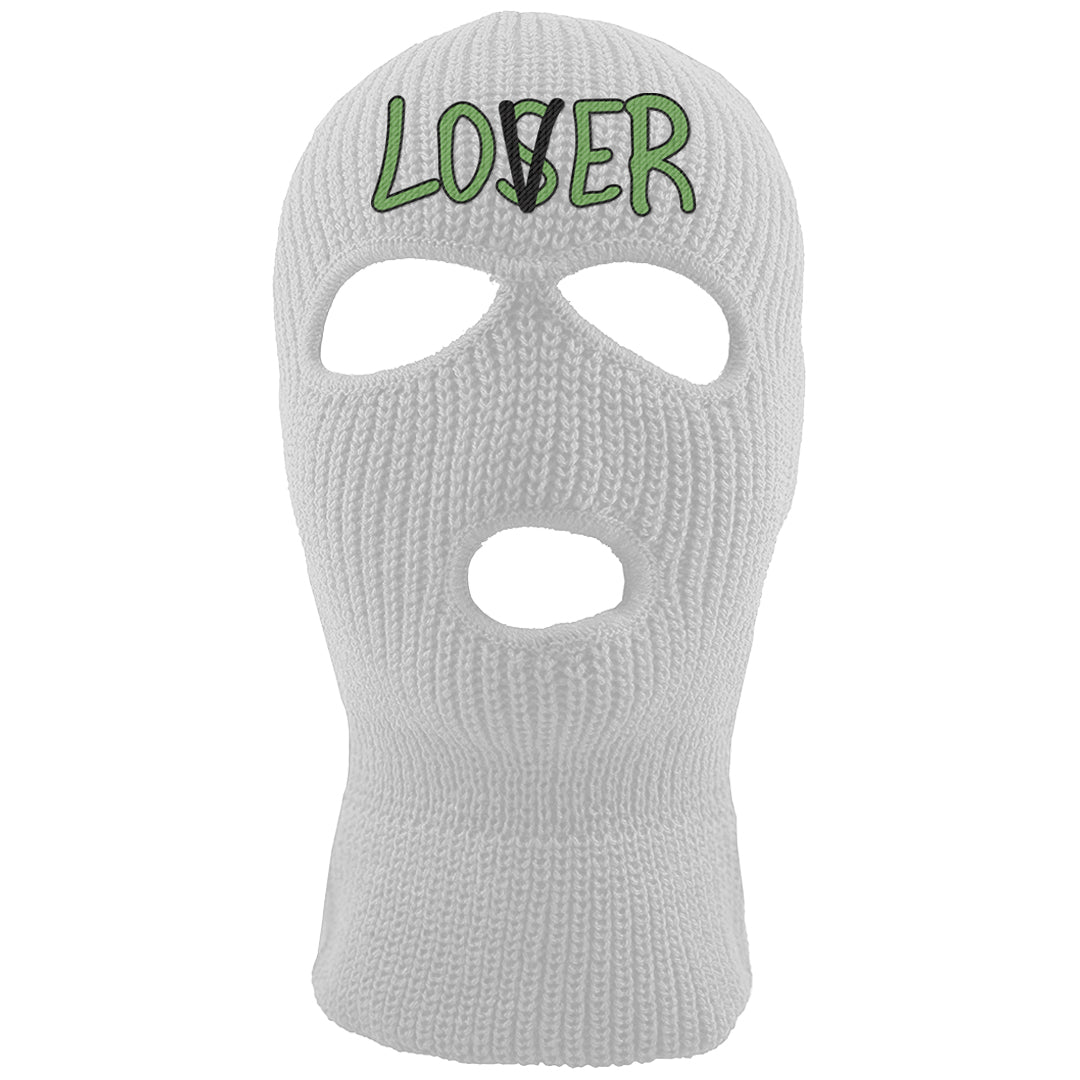 Clad Green Low Dunks Ski Mask | Lover, White