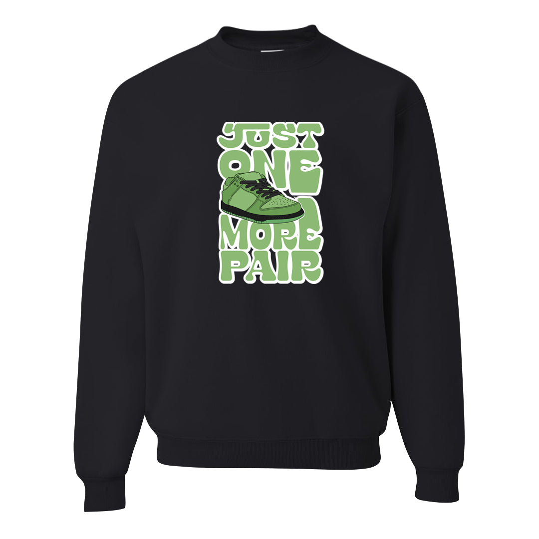 Clad Green Low Dunks Crewneck Sweatshirt | One More Pair Dunk, Black
