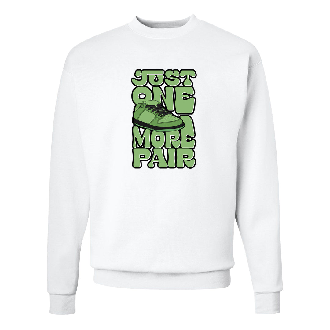 Clad Green Low Dunks Crewneck Sweatshirt | One More Pair Dunk, White