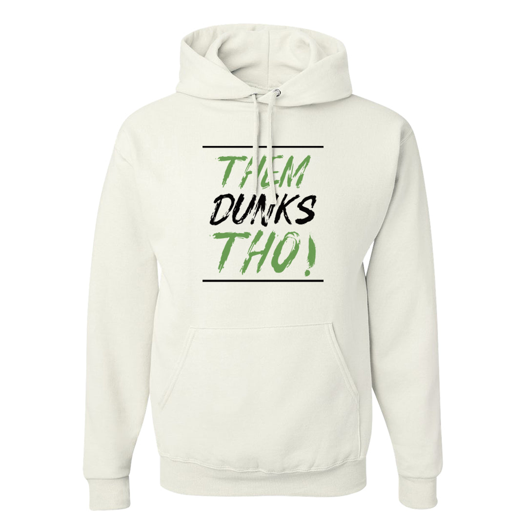Clad Green Low Dunks Hoodie | Them Dunks Tho, White
