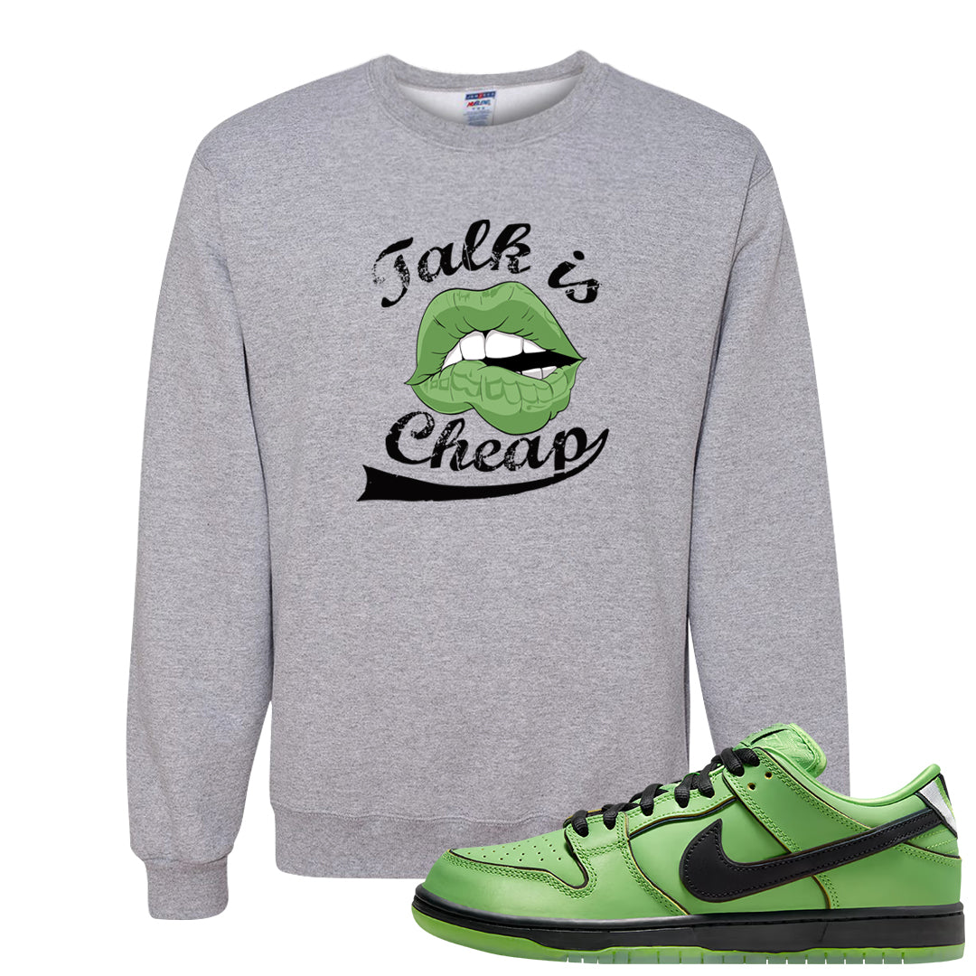 Clad Green Low Dunks Crewneck Sweatshirt | Talk Lips, Ash