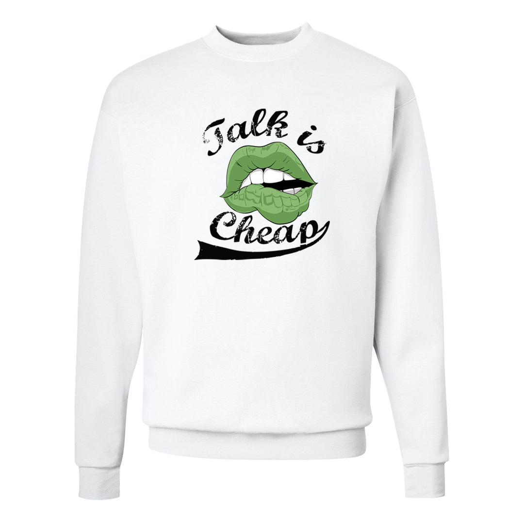 Clad Green Low Dunks Crewneck Sweatshirt | Talk Lips, White