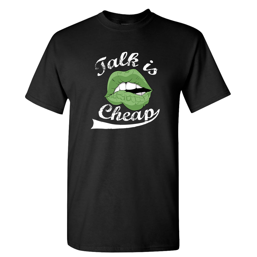 Clad Green Low Dunks T Shirt | Talk Lips, Black