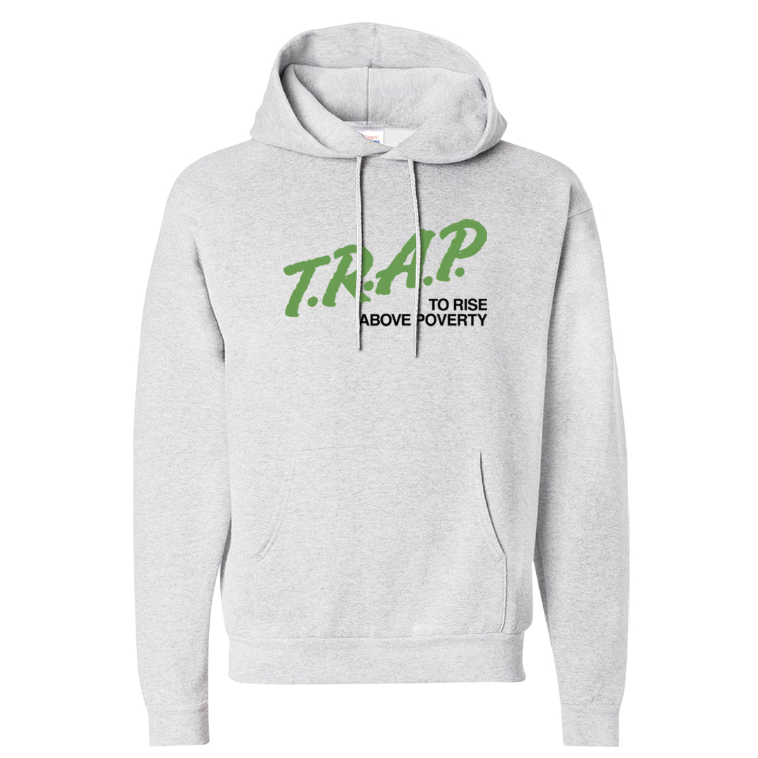 Clad Green Low Dunks Hoodie | Trap To Rise Above Poverty, Ash