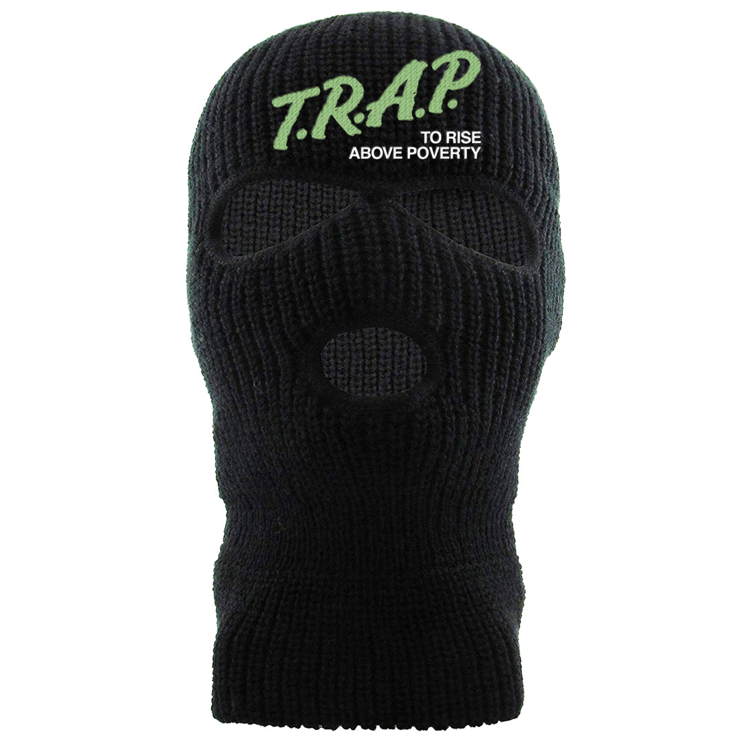 Clad Green Low Dunks Ski Mask | Trap To Rise Above Poverty, Black