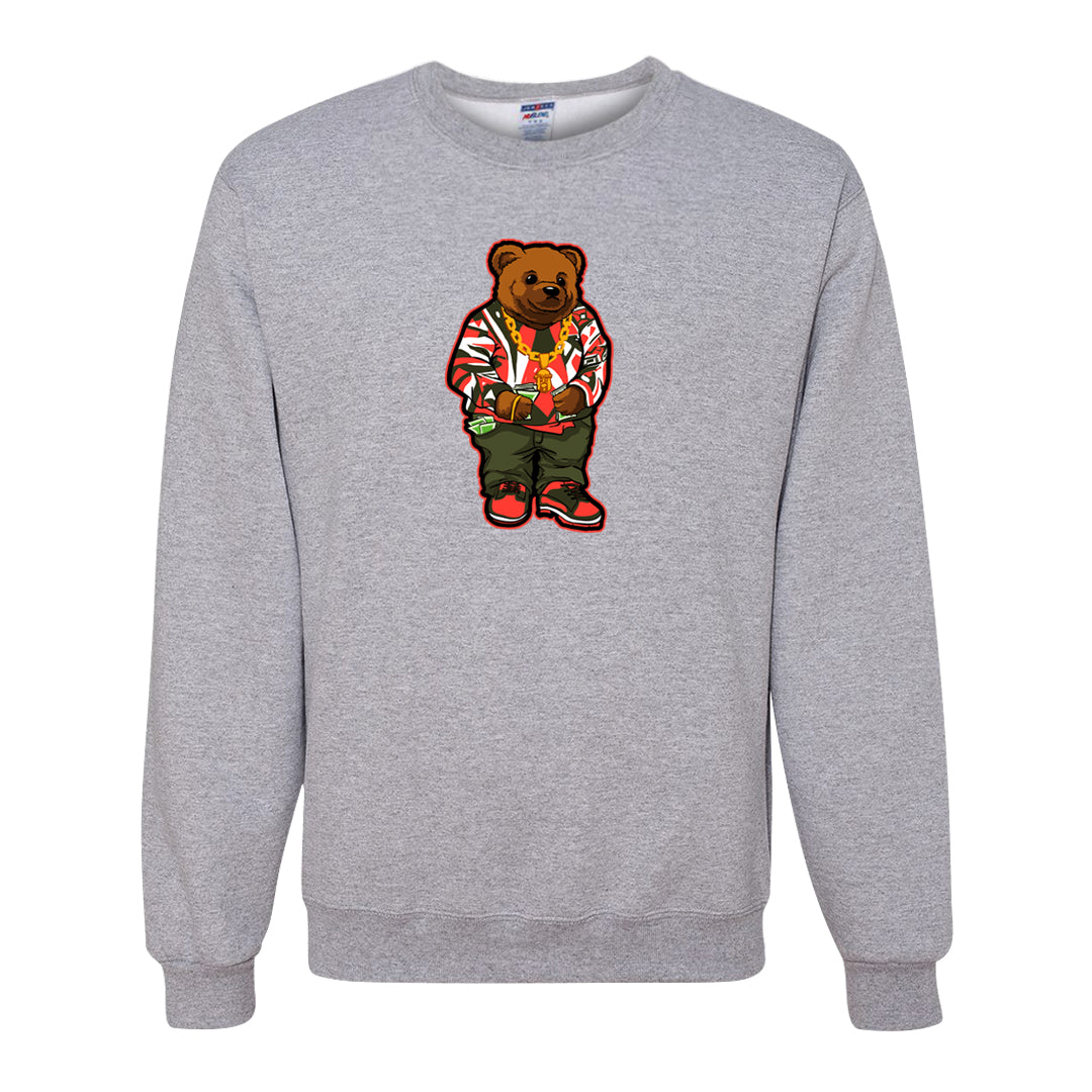 Cargo Khaki Low Dunks Crewneck Sweatshirt | Sweater Bear, Ash