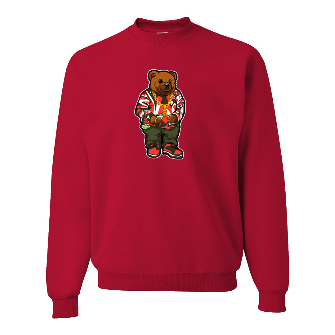 Cargo Khaki Low Dunks Crewneck Sweatshirt | Sweater Bear, Red