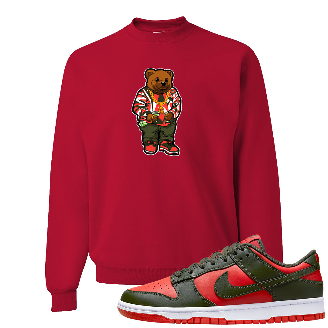 Cargo Khaki Low Dunks Crewneck Sweatshirt | Sweater Bear, Red