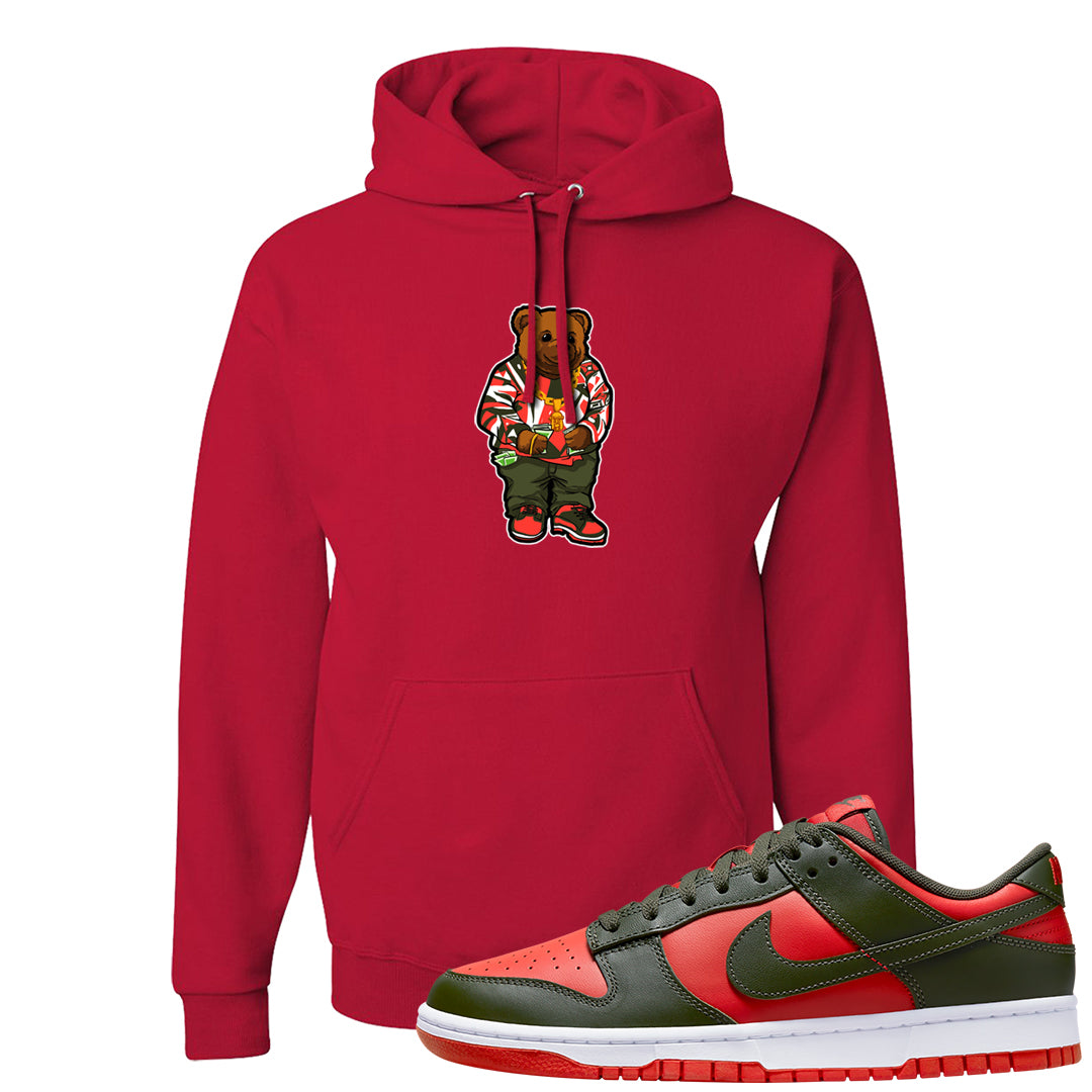 Cargo Khaki Low Dunks Hoodie | Sweater Bear, Red