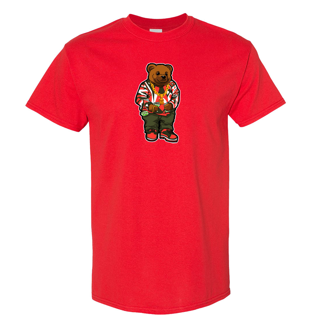 Cargo Khaki Low Dunks T Shirt | Sweater Bear, Red