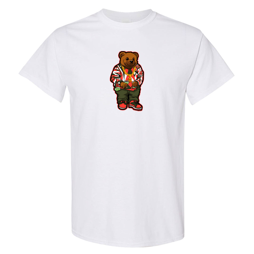 Cargo Khaki Low Dunks T Shirt | Sweater Bear, White