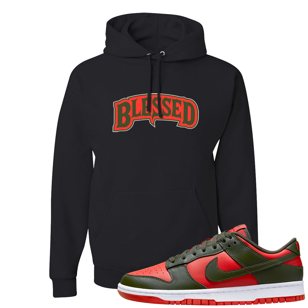 Cargo Khaki Low Dunks Hoodie | Blessed Arch, Black