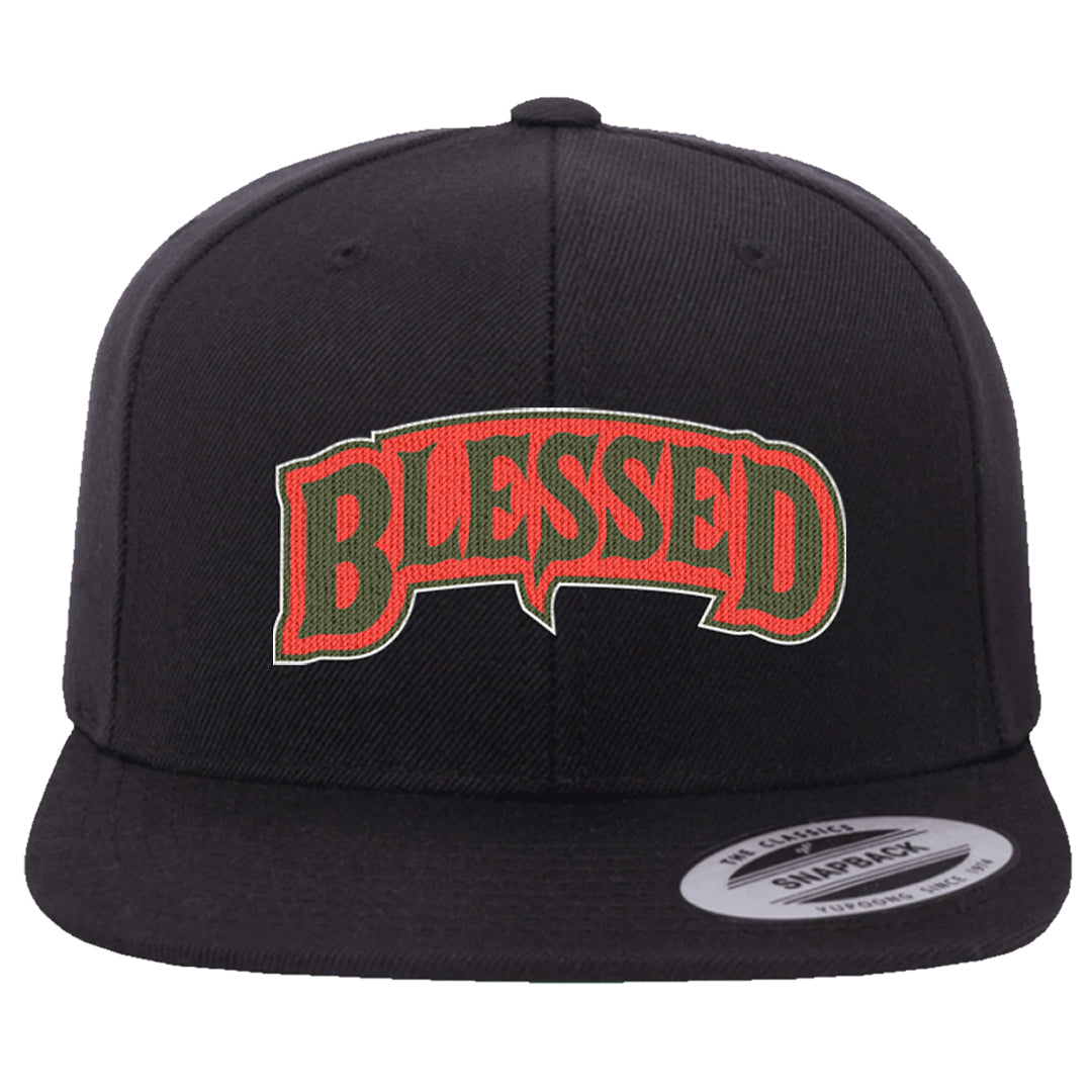 Cargo Khaki Low Dunks Snapback Hat | Blessed Arch, Black