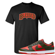 Cargo Khaki Low Dunks T Shirt | Blessed Arch, Black