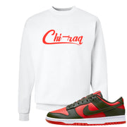 Cargo Khaki Low Dunks Crewneck Sweatshirt | Chiraq, White