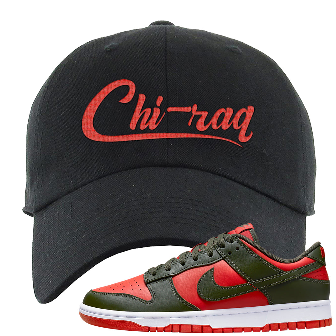 Cargo Khaki Low Dunks Dad Hat | Chiraq, Black