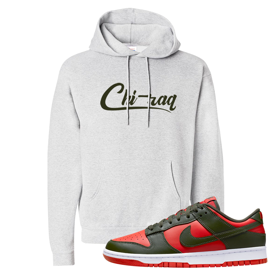 Cargo Khaki Low Dunks Hoodie | Chiraq, Ash